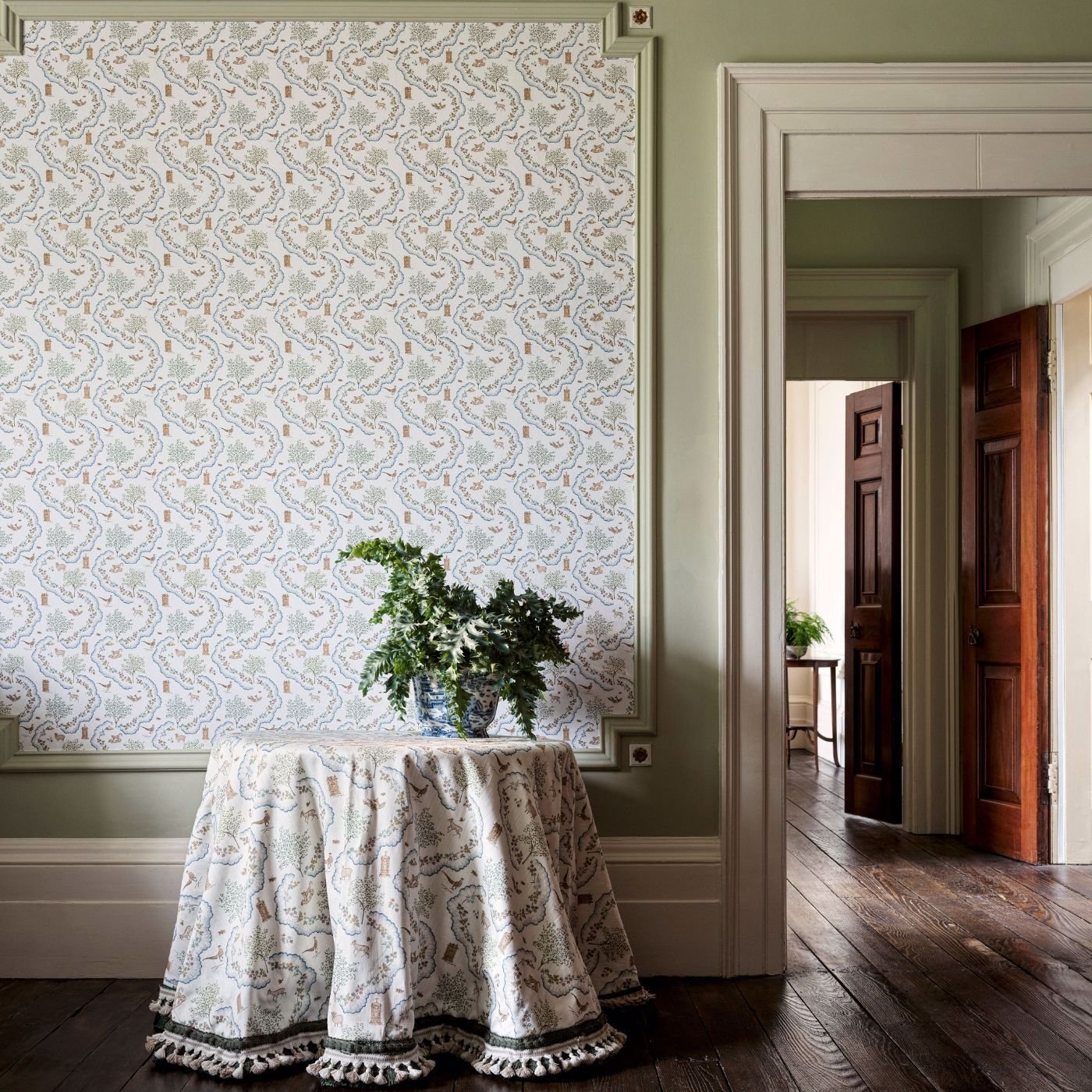 Wildflower Meadow Scenic Wallpaper | Sanderson Highgrove